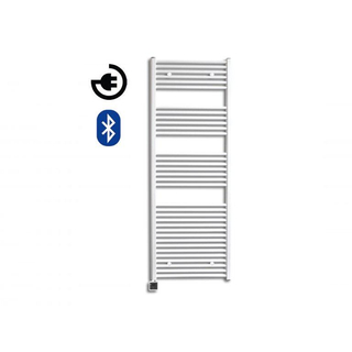 Sanicare Elektrische Design Radiator - 172 x 45 cm - 920 Watt - bluetooth - thermostaat chroom linksonder - wit