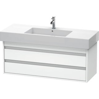 Duravit Ketho Wastafelonderkast 120x45.5x48cm Standaard greep met softclose spaanplaat wit Mat