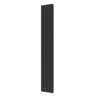 Plieger Cavallino Retto designradiator verticaal dubbel middenaansluiting 2000x298mm 905W zwart grafiet (black graphite)