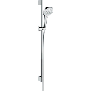 Hansgrohe Croma Select E Vario glijstangset met Croma Select E Vario handdouche EcoSmart 90cm met Isiflex`B doucheslang 160cm wit/chroom