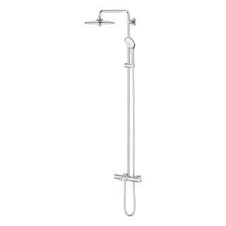 GROHE Euphoria Regendoucheset Opbouw - badkraan - hoofddouche 26cm - massage handdouche rond - chroom