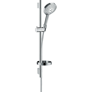 Hansgrohe Raindance Select S Unica`s Puro glijstangset met Raind. Select S 120 3jet PowderRain handdouche 65cm met Isiflex`B doucheslang 160cm en zeepschaal chroom