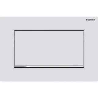 Geberit Sigma30 bedieningplaat met frontbediening voor toilet 24.6x16.4cm wit mat