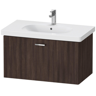 Duravit XBase wastafel + onderbouwkast met 1 lade 80x45.8x44.8cm donker kastanje - OUTLET UDEN