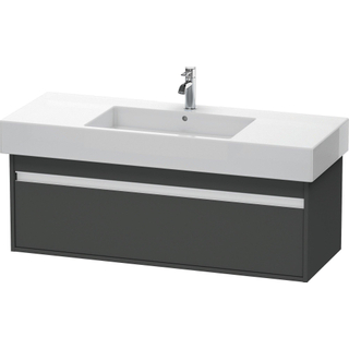 Duravit Ketho Wastafelonderkast 120x45.5x41cm 1 lade Standaard greep met softclose spaanplaat Grafiet Mat