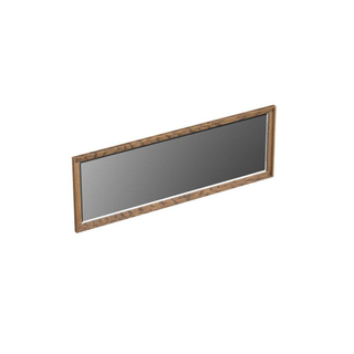 Forzalaqua Reno 2.0 spiegel 140x50cm Rechthoek zonder verlichting met frame Massief Eiken Castle Brown