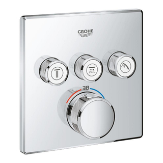 GROHE Grohtherm smartcontrol afdekset douchethermostaat met omstel 3x vierk.chr