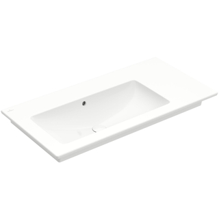 Villeroy en Boch Venticello meubelwastafel met wasbak links zonder kraangat 100x50cm met overloop wit