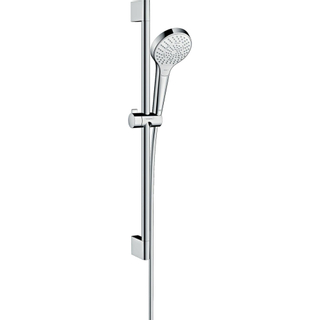 Hansgrohe Croma Select S Multi glijstangset met Croma Select S Multi handdouche EcoSmart 65cm met Isiflex`B doucheslang 160cm wit/chroom