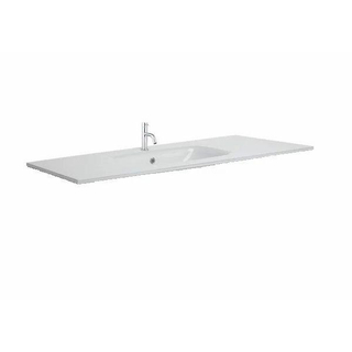 Crosswater Glide II Wastafel inbouw - 100x45cm - 0 kraangaten - glas - Ice white