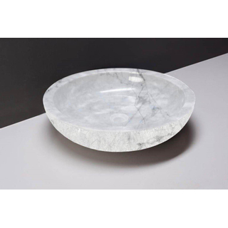 Forzalaqua Verona Xl waskom 50x50x12cm Rond Natuursteen Carrara gepolijst