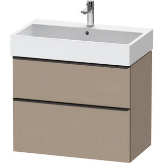 Duravit D-Neo wastafelonderkast 78.4x62.5x44.2cm 2 lades Linnen Mat