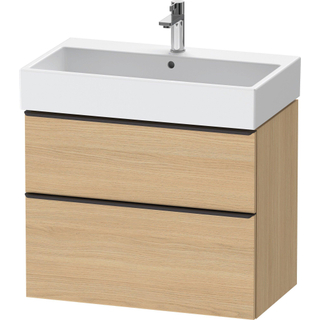 Duravit D-Neo wastafelonderkast 78.4x62.5x44.2cm 2 lades Natuur eiken Mat