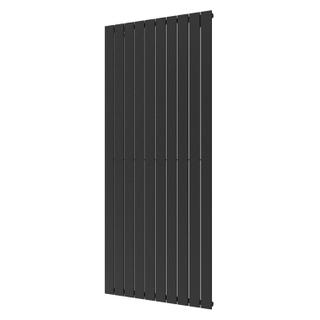 Plieger Cavallino Retto designradiator verticaal enkel middenaansluiting 1800x754mm 1506W zwart grafiet (black graphite)