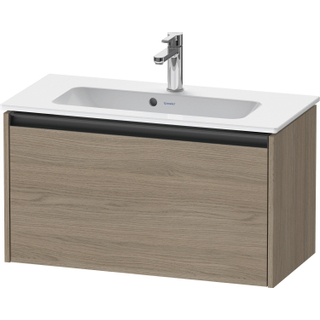 Duravit Ketho 2 wastafelonderbouwkast met 1 lade 68x39x44cm met greep antraciet eiken terra mat