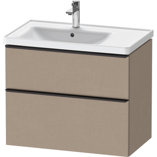 Duravit D-Neo wastafelonderkast 78.4x62.5x45.2cm 2 lades Linnen Mat