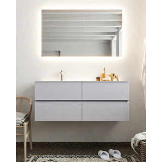 MONDIAZ VICA Badkamermeubelset - 120cm - 4 lades - wasbak Cloud links - 1 kraangat - solid surface cale