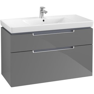 Villeroy & boch Subway 2.0 wastafelonderkast 98.7x59x44.9cm Glossy grey