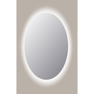 Sanicare Q-mirrors spiegel 60x80x3.5cm met verlichting Led warm white Ovaal glas