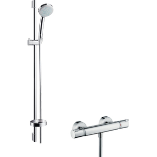 Hansgrohe Ecostat Comfort douchekraan thermostatisch UnicaC glijstang 90cm met handdouche Croma 100 EcoSmart chroom