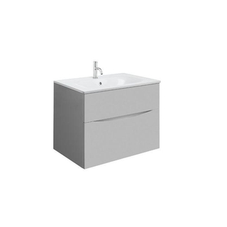 Crosswater Glide II Wastafelonderkast - 70x45x52cm - 2 lades - greeploos - softclose - storm grey