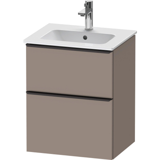 Duravit D-Neo wastafelonderkast 51x62.5x40.2cm 2 lades Basalt Mat