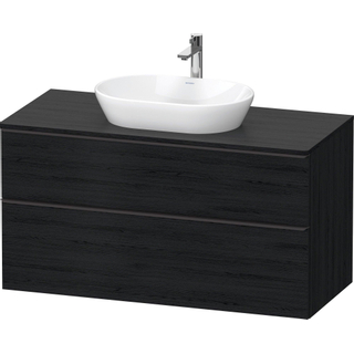 Duravit D-Neo wastafelonderkast 120x66.4x55cm 2 lades Eiken (zwart) Mat