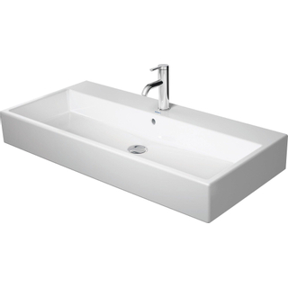 Duravit Vero Air (meubel) wastafel 1 kraangat met overloop 100x47cm met WonderGliss wit