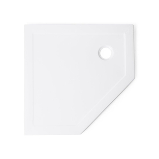 Saniclass Diamond douchebak 90x90x4cm vijfhoek wit - OUTLET