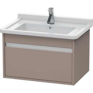 Duravit Ketho Wastafelonderkast 65x45.5x41cm 1 lade Standaard greep met softclose spaanplaat Basalt Mat