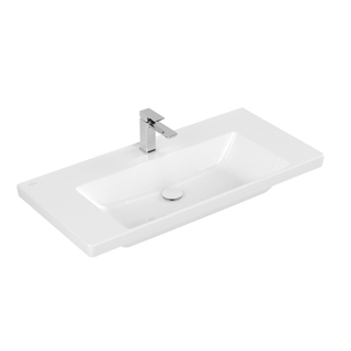 Villeroy & Boch Subway 3.0 meubelwastafel 100x47x16.5cm Rechthoek 1 kraangat zonder overloopgat Wit Alpin glans Ceramic