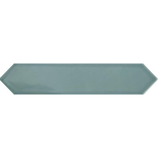 Cifre Ceramica wandtegel - 6.5x33.2cm - 8mm - Zeshoek - Groen glans