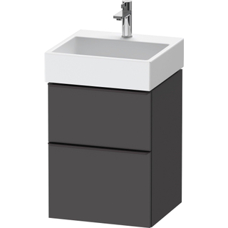 Duravit D-Neo wastafelonderkast 48.4x62.5x44.2cm 2 lades Grafiet Mat