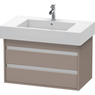 Duravit Ketho Wastafelonderkast 80x45.5x48cm Standaard greep met softclose spaanplaat Basalt Mat