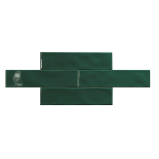 Kerabo Fashion wandtegel - 7.5x30cm - 8mm - Rechthoek - Groen glans