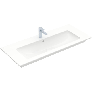 Villeroy en Boch Venticello meubelwastafel met 1 kraangat doorgestoken 120x50cm (geschikt voor 3 kraangaten) met overloop wit