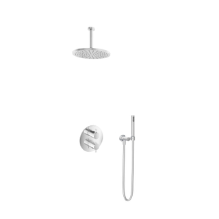 Hotbath Get together IBS2RA Regendoucheset inbouw - 15cm plafondarm - 30cm ronde hoofddouche - staafhanddouche - chroom