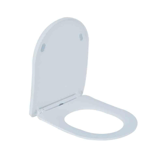 Wiesbaden Shade Slim toiletzitting met deksel met quickrelease en softclose mat wit