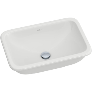 Villeroy en Boch Loop en Friends inbouwwastafel 60x40.5cm met overloop zonder kraangat wit