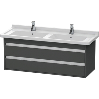 Duravit Ketho Wastafelonderkast 120x45.5x48cm Standaard greep met softclose spaanplaat Grafiet Mat