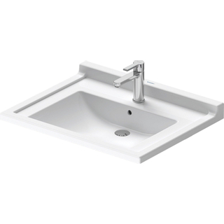 Duravit Starck 3 wastafel 70x54,5cm 1 kraangat overloop wit