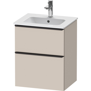 Duravit D-Neo wastafelonderkast 51x62.5x40.2cm 2 lades Taupe Mat