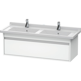 Duravit Ketho Wastafelonderkast 120x45.5x41cm 1 lade Standaard greep met softclose spaanplaat wit Mat