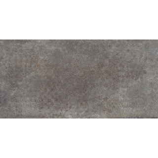 Atlas Concorde Solution wand- en vloertegel - 59.5x119.5cm - 8mm - gerectificeerd - Betonlook - Bruin/ Grijs