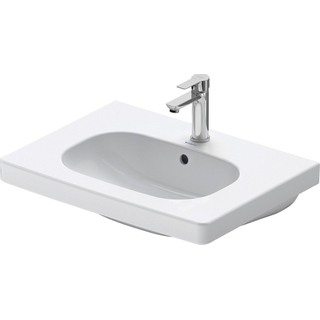 Duravit D-code wastafel 65x48cm 1 kraangat met overloop wit