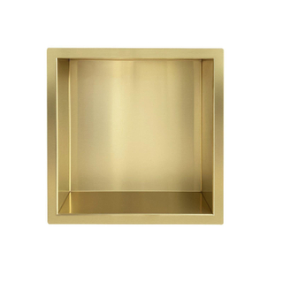 Wiesbaden inbouwnis 30x30x10cm geborsteld messing (goud) TWEEDEKANS