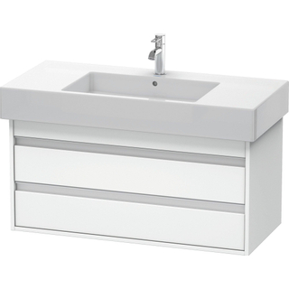 Duravit Ketho Wastafelonderkast 100x45.5x48cm Standaard greep met softclose spaanplaat wit Mat