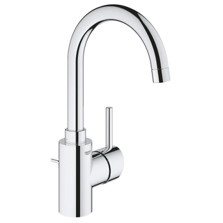 GROHE Concetto wastafelkraan L-size met afvoerplug met hoge draaibare uitloop chroom