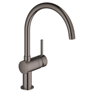 GROHE Minta Keukenkraan - hoog - draaibare ronde uitloop - hard graphite glans