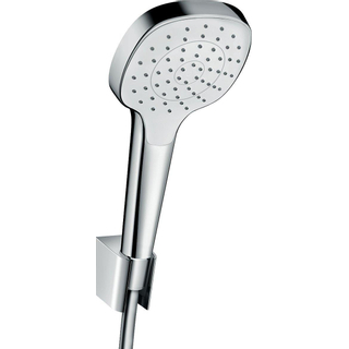 Hansgrohe Croma Select E PorterS badset met Croma Select E 1jet handdouche met wandhouder met Isiflex`B doucheslang 160cm wit/chroom